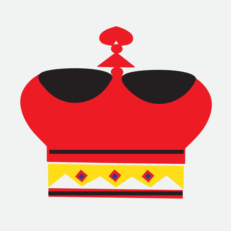 king red gold crown round icon flat style isolated vector