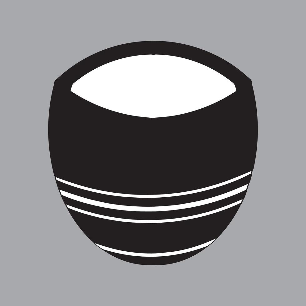 flat style oval shaped potted vector