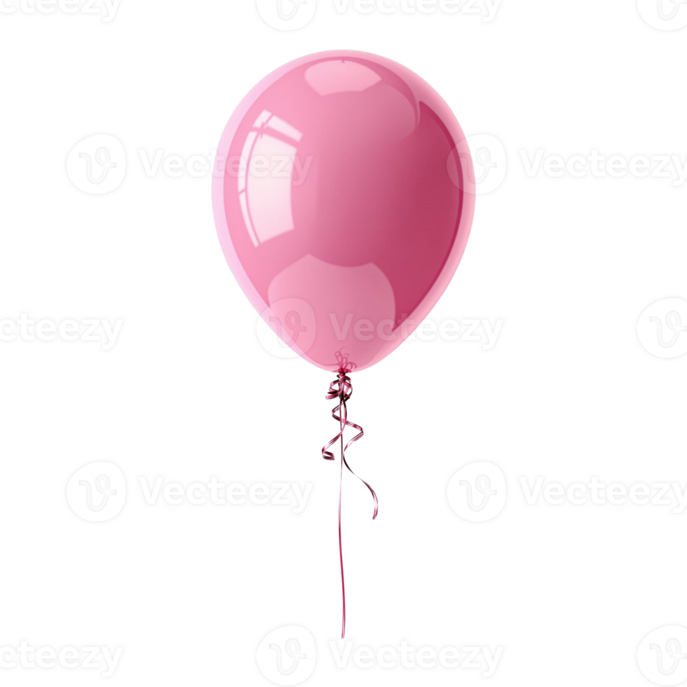 Pink balloon isolated on transparent background png