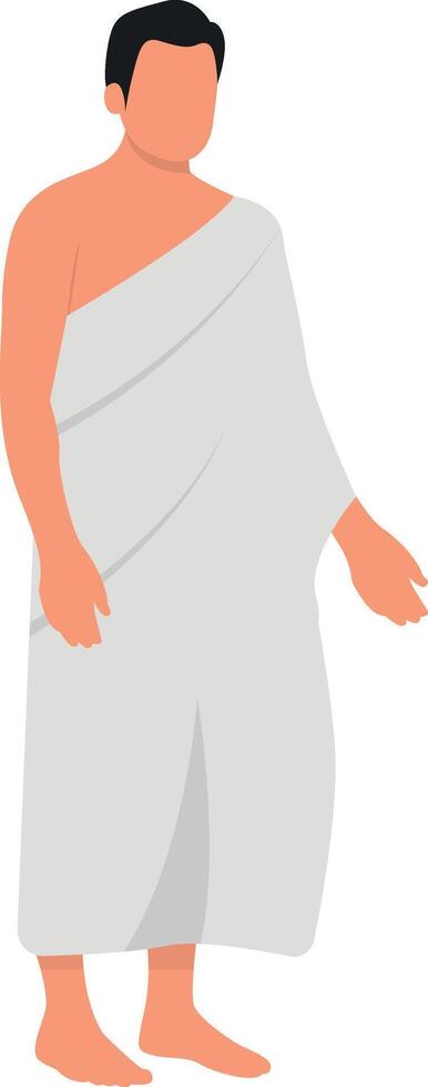 People Hajj Pilgrims in Flat Design vector