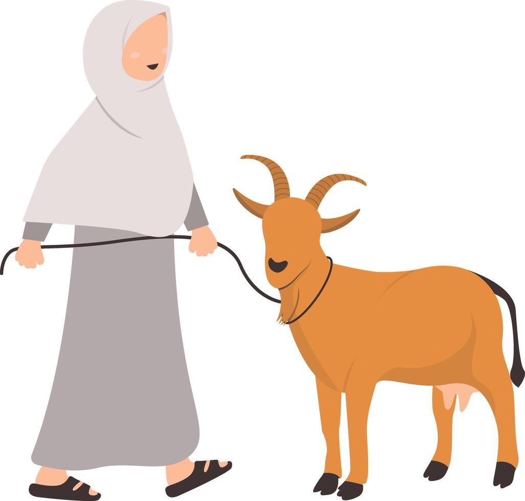Muslim Eid Al Adha Character Design vector