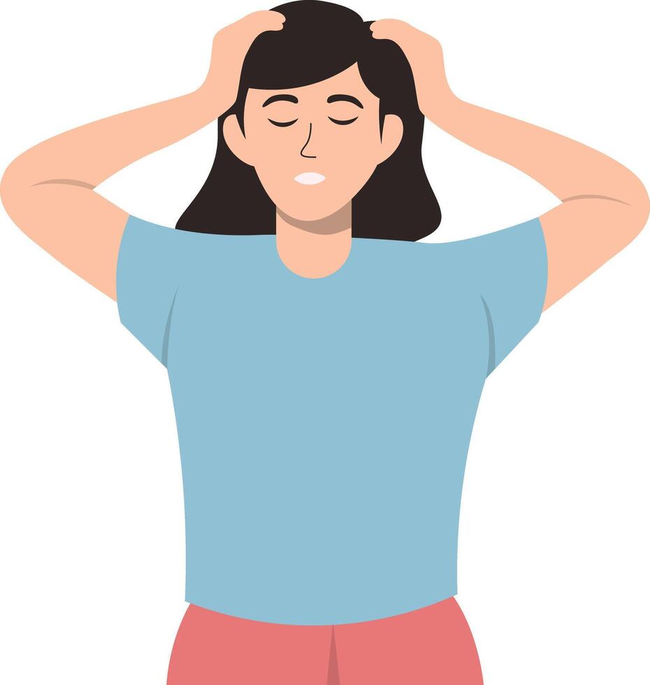Person Confused in Flat Design vector