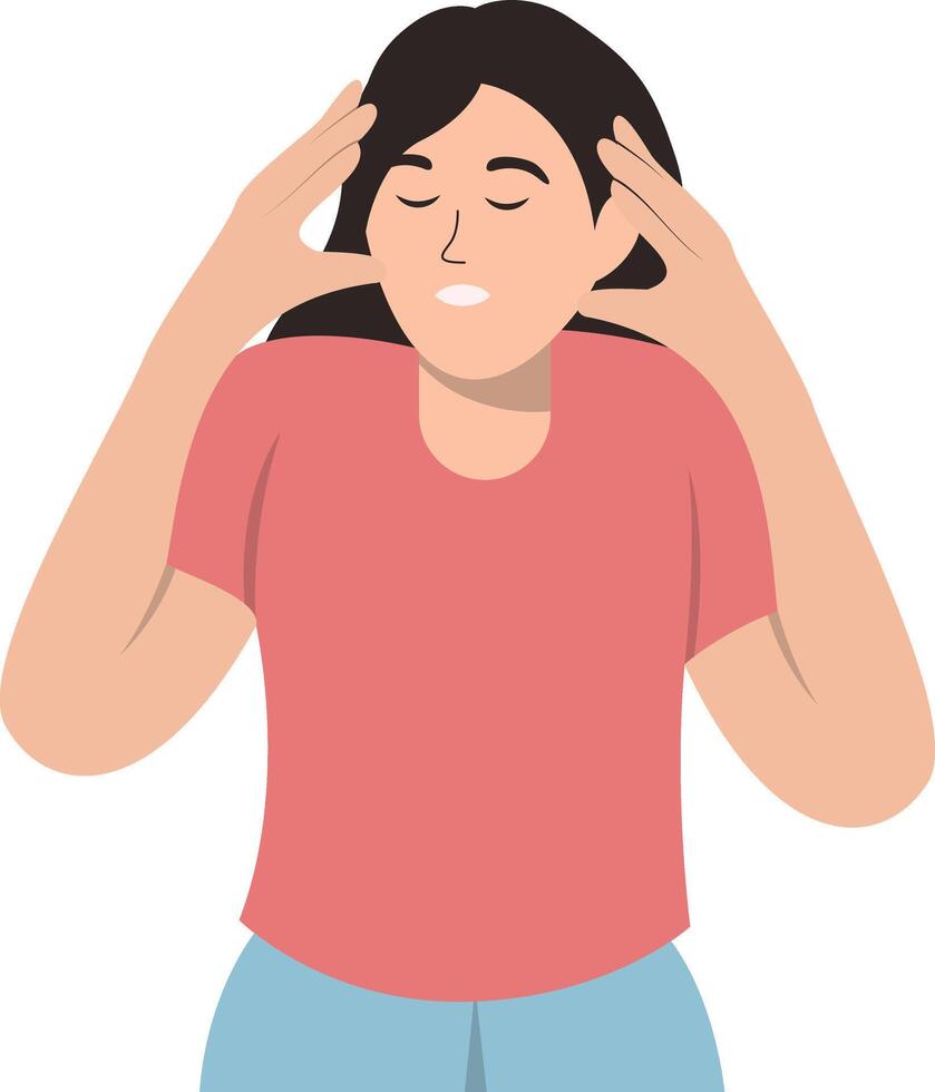 Person Confused with Flat Design vector