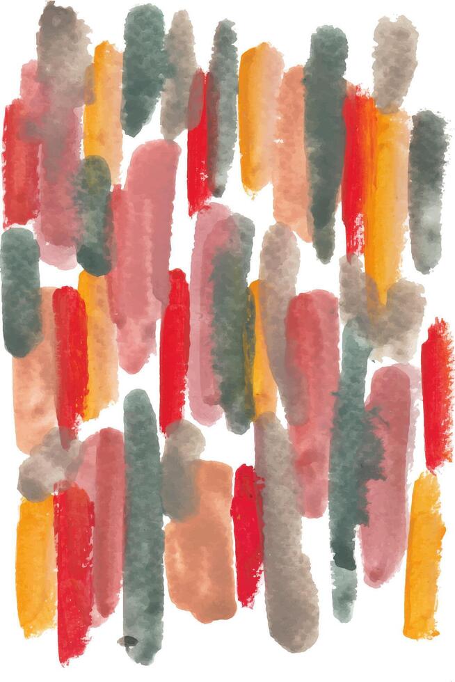 a painting of colorful watercolor paint strokes on a white background vector