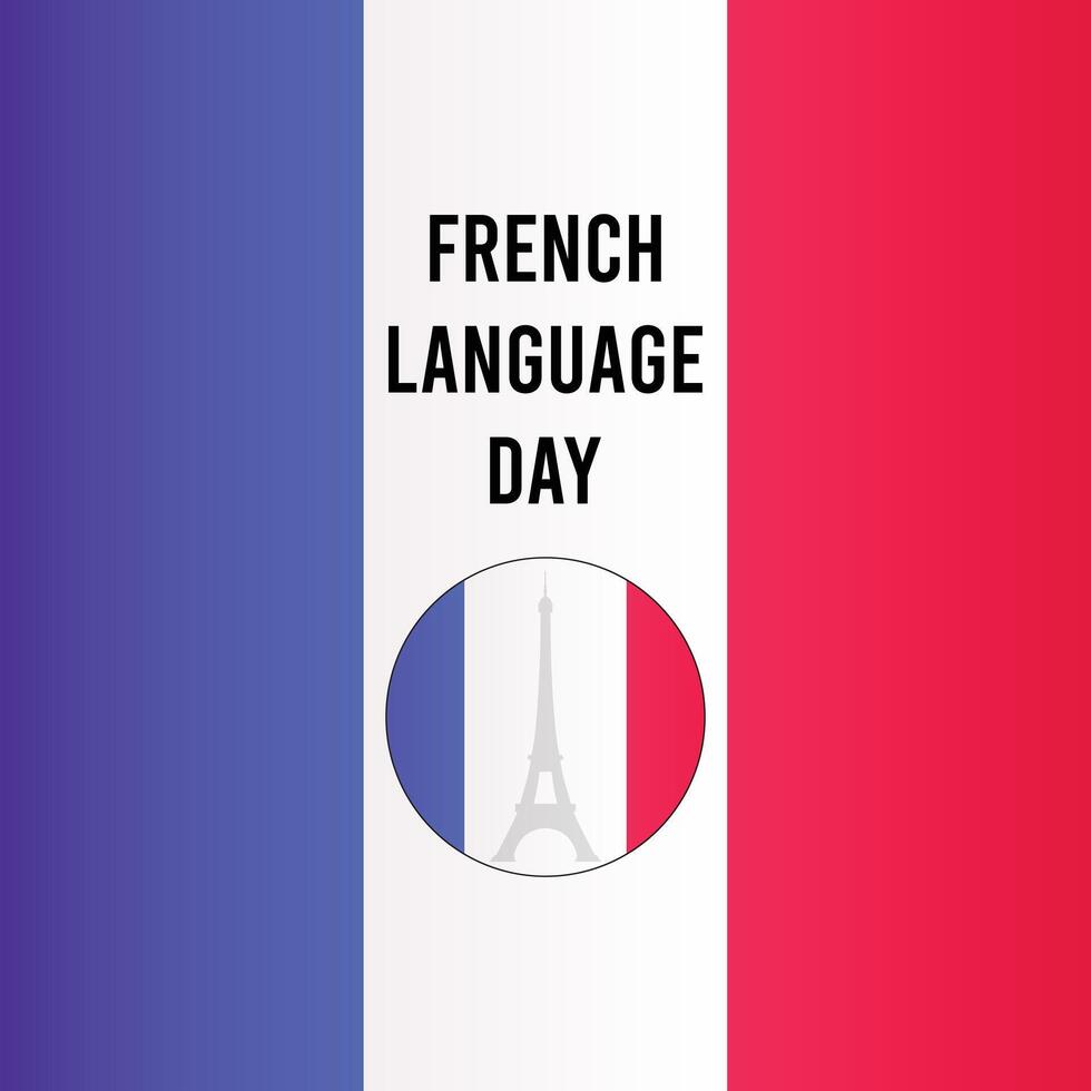 French language day poster design. vector