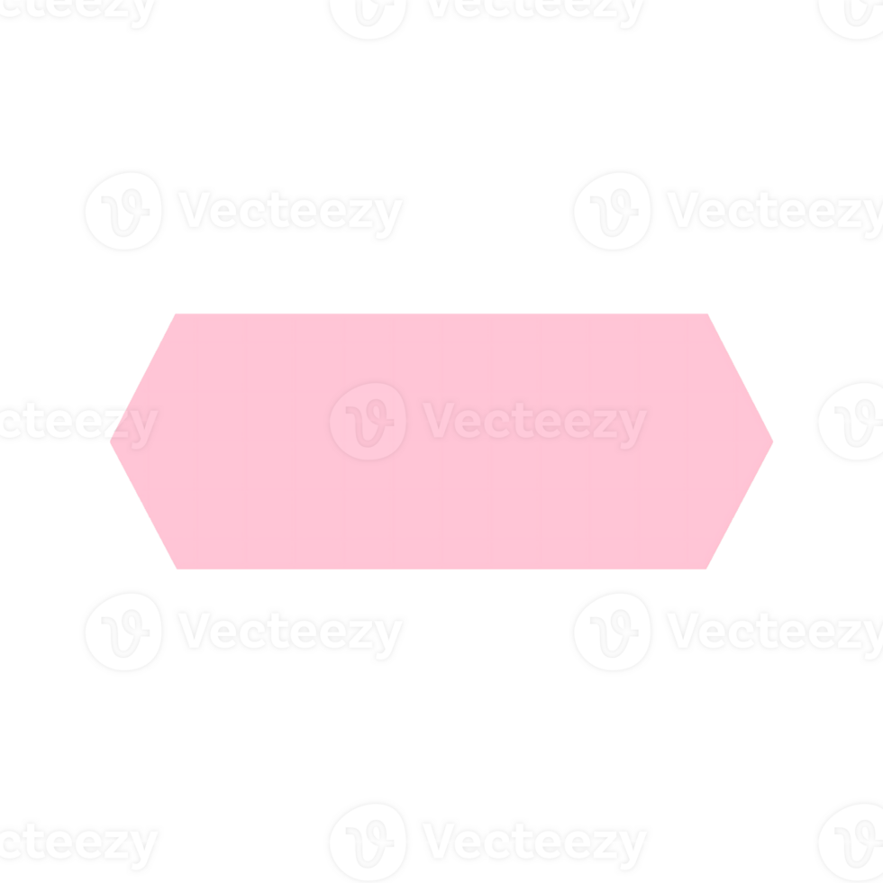 Minimalist Pink Hexagon Banner png