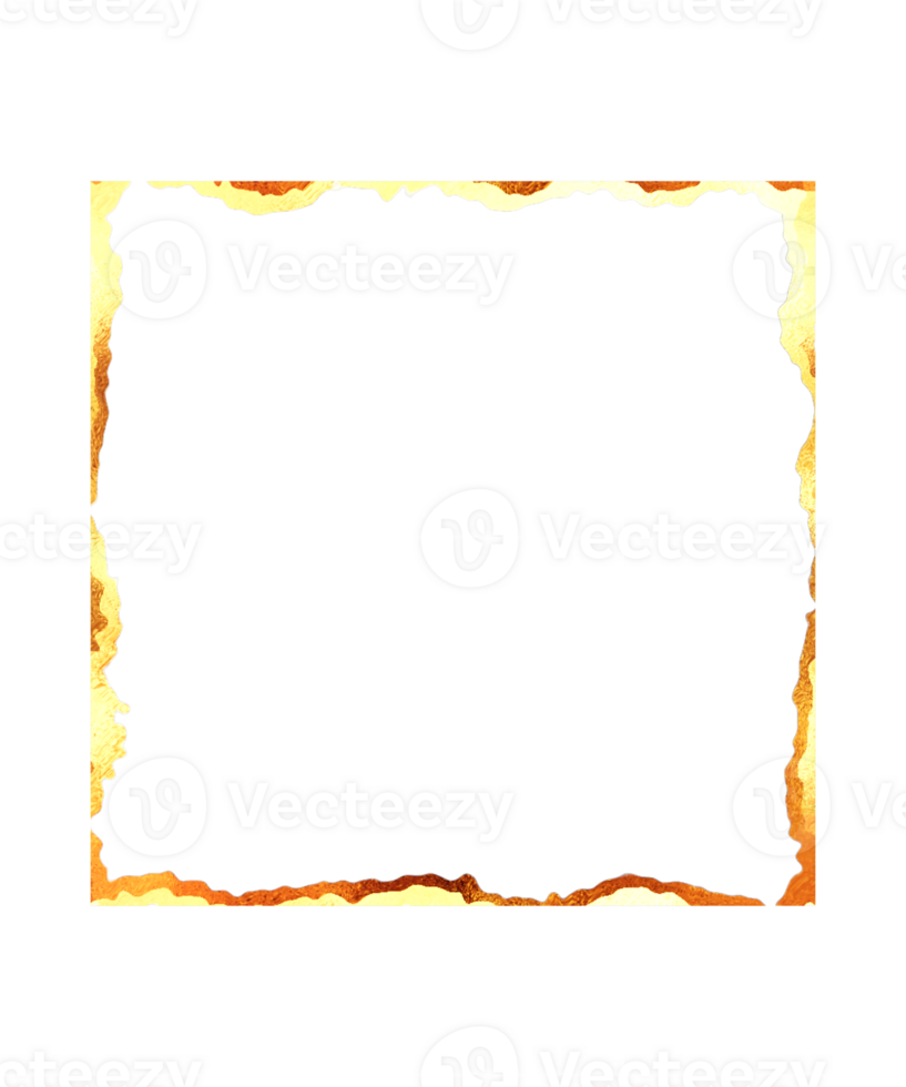 Golden Burnt Paper Frame png