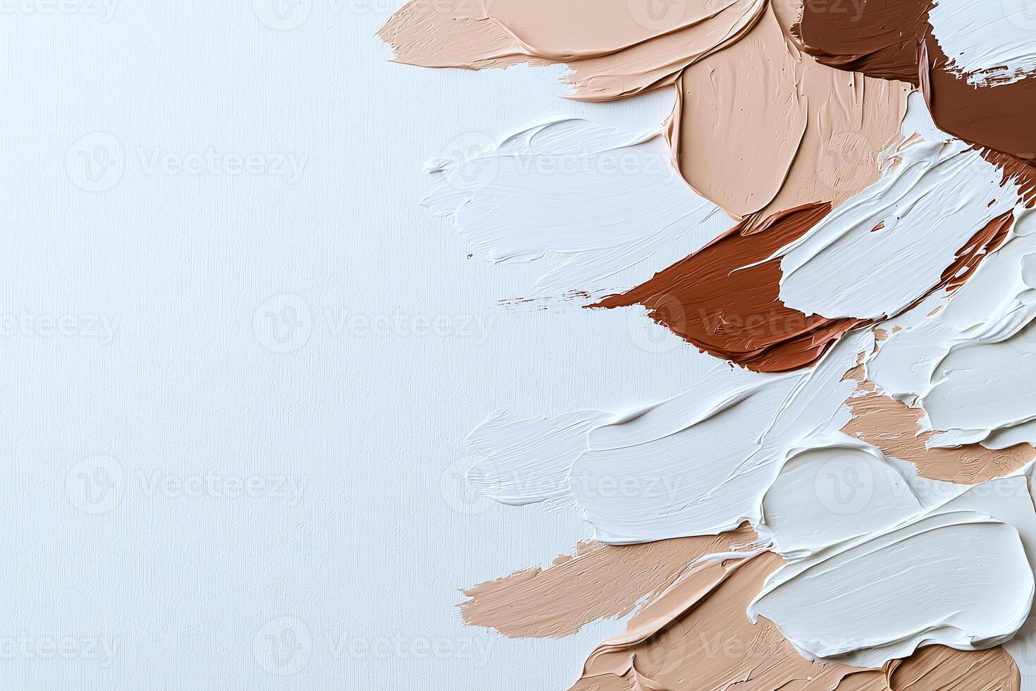 Irregular brush strokes in earthy tones over white, creating a modern and minimalist artistic feel photo