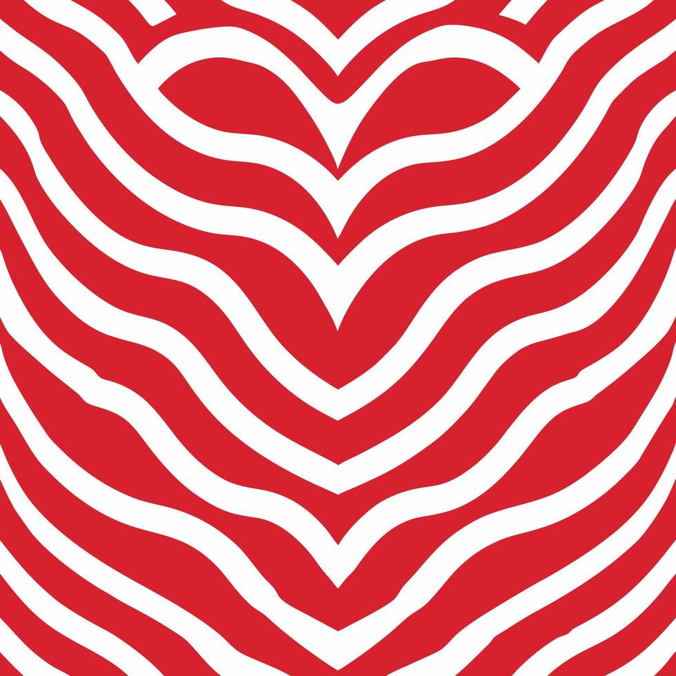 Seamless minimalist geometric pattern of wavy lines forming subtle heart shapes graphic design abstract environment vector