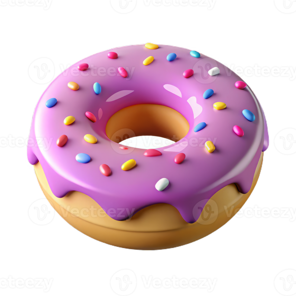 A donut with sprinkles on it is shown png