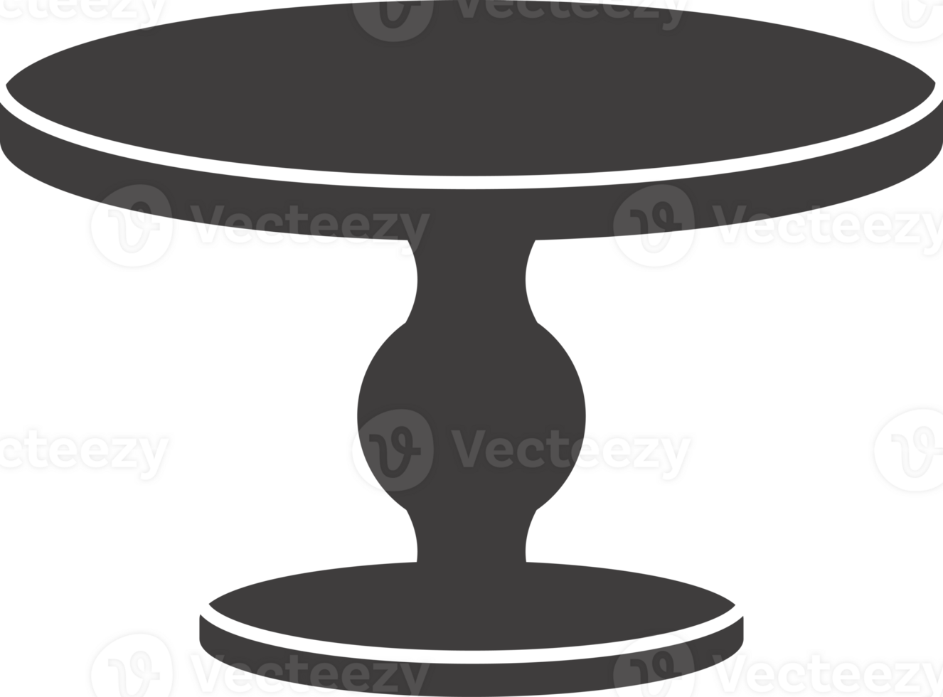 Cake stand silhouette. Tray and platter icon for desert serving. Flat illustration. Simple black displays for pastry and food. Birthday and wedding decor. png