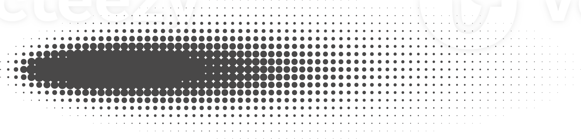 Dotted halftone abstract shape. Blurred shadow. Graphic element circular organic blob with gradation effect. png