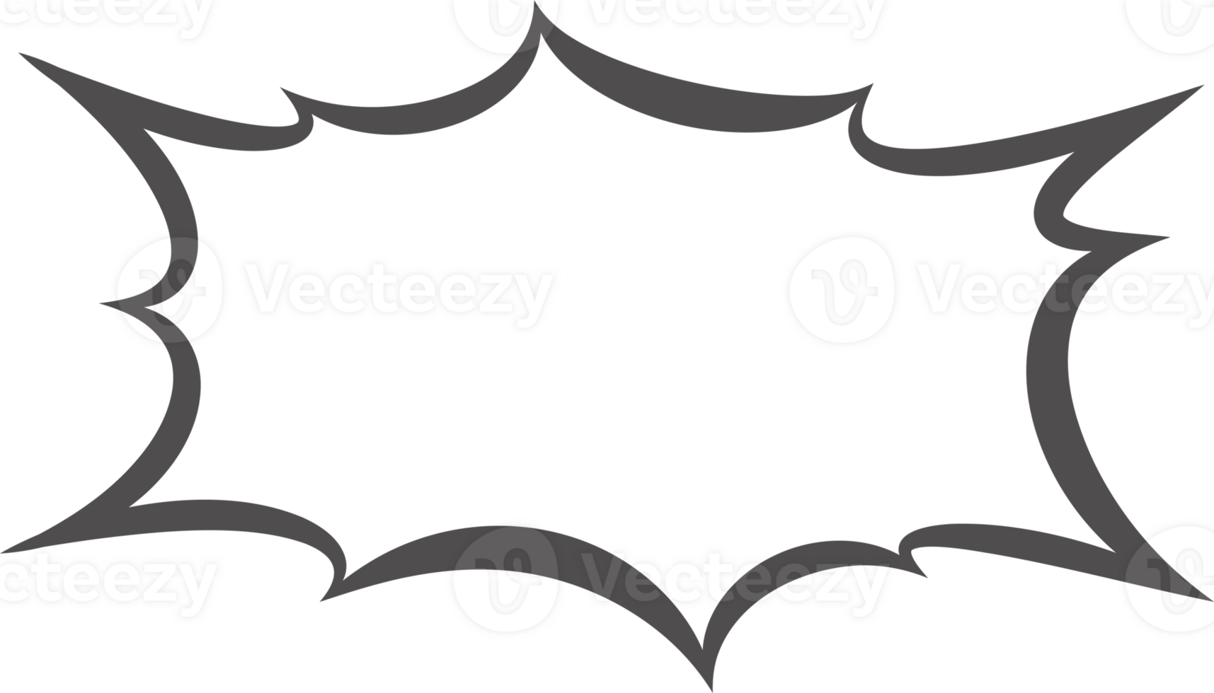 Comic speech bubble. Cartoon manga frame with bomb explosion effect. Boom cloud for text. Surprise box for sale banner. png