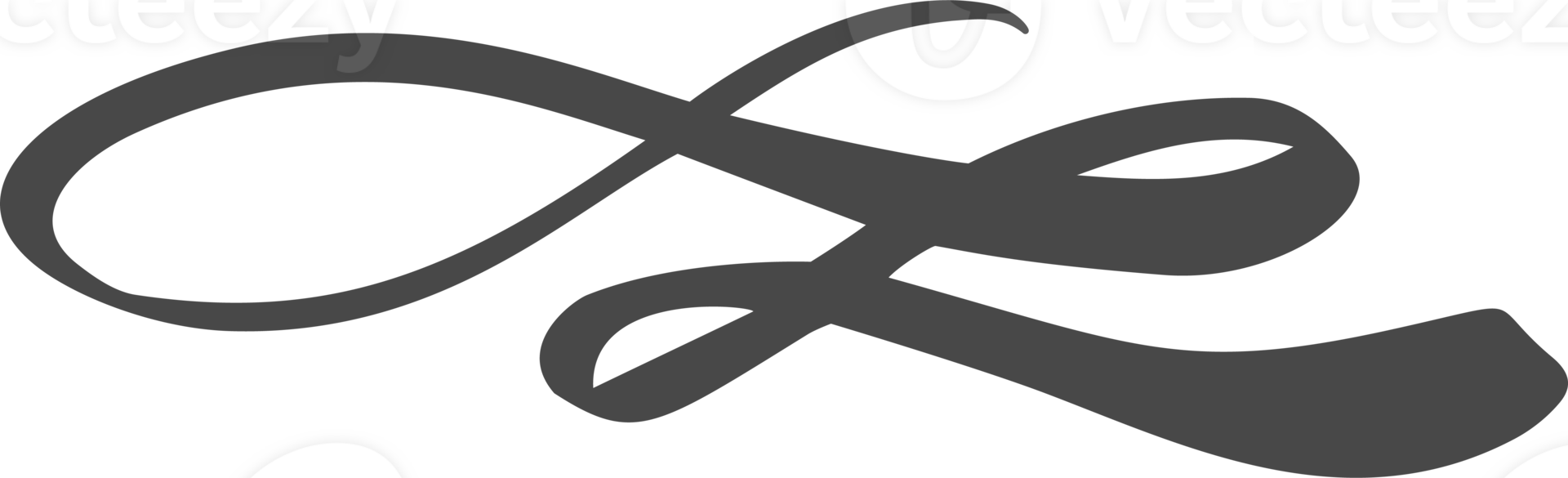 Swoosh underline hand drawn element. Swish swirl brushstroke. Calligraphic elegant divider. Curve paint tail. Flourish and swoop design png