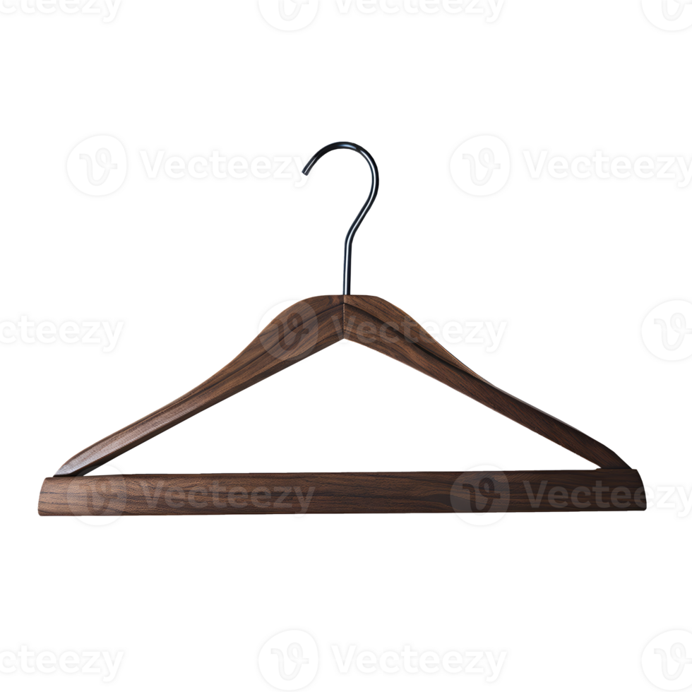 Wooden hanger isolated on transparent background png