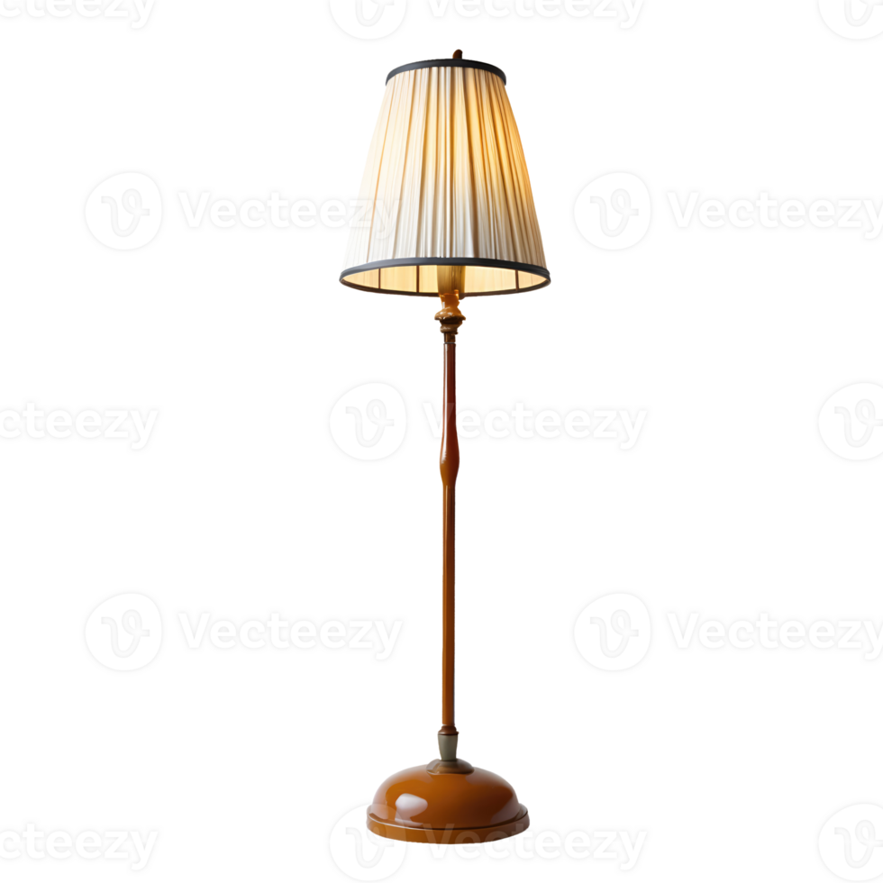 Vintage floor lamp isolated on transparent background png
