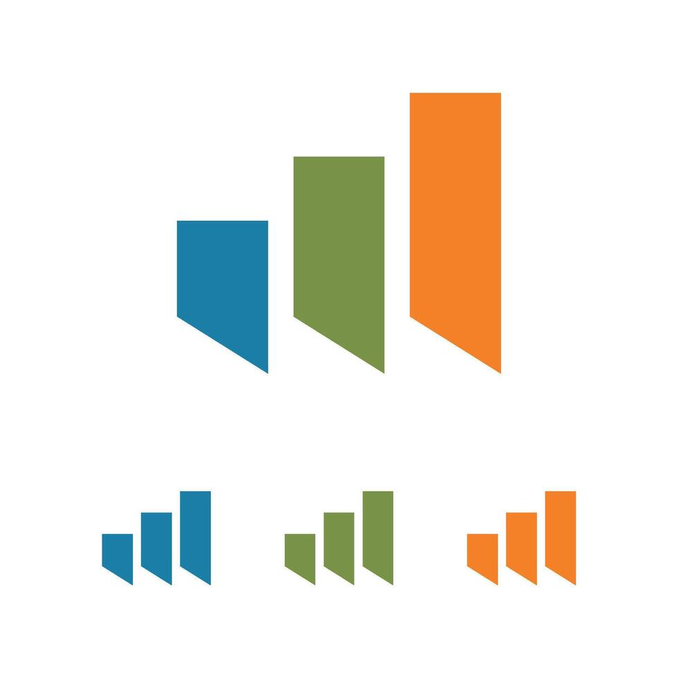 Colorful Finance Stock Exchange Statistic Logo Template Illustration Design. EPS 10. vector