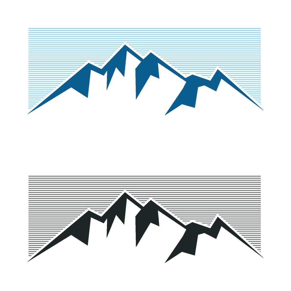 Vintage Mountain icon Logo Template Illustration Design. EPS 10. vector