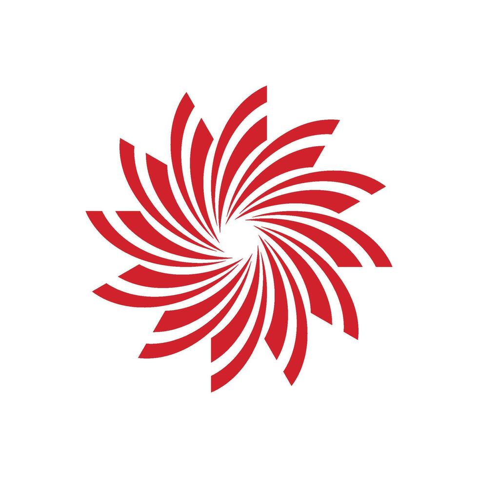 Red Petals Star Flower Logo Template Illustration Design. EPS 10. vector