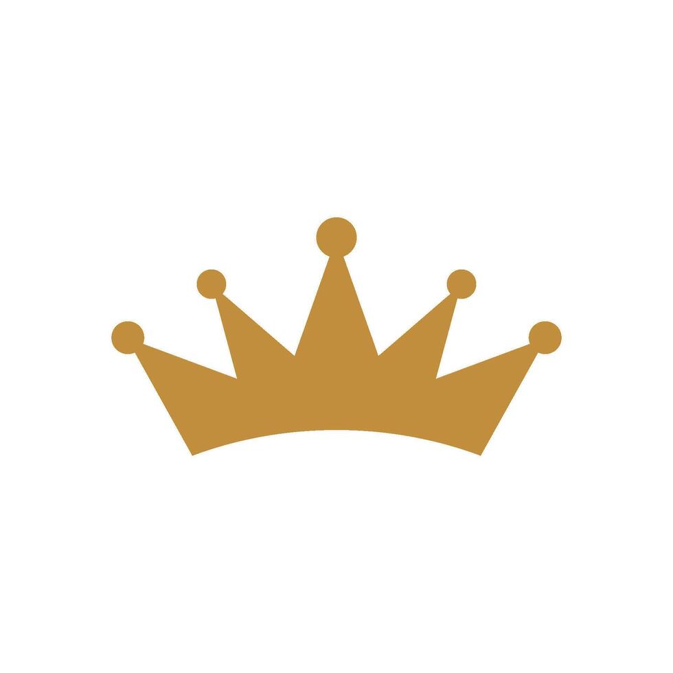 Simple Gold Crown Logo Template Illustration Design. EPS 10. vector