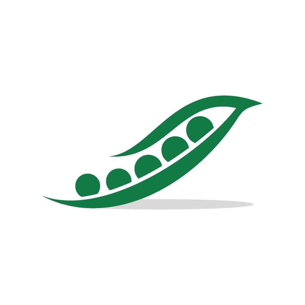 Green Seed Pea Pod Logo Template Illustration Design. EPS 10. vector