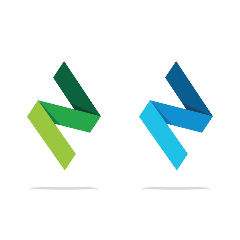 N Letter Diamond Shape Logo Template Illustration Design. EPS 10. vector