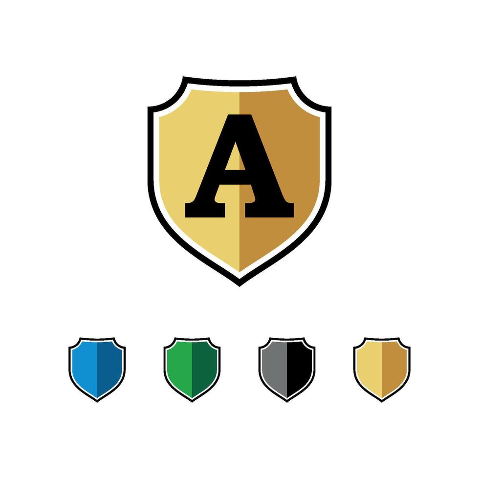 Initial Shield Logo Template Illustration Design. EPS 10. vector