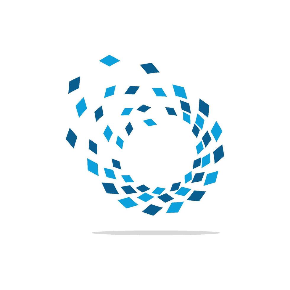 Square Pixels Ring Logo Template Illustration Design. EPS 10. vector