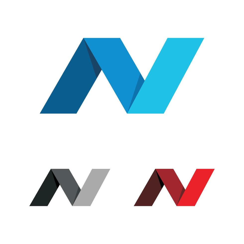 Set Letter N Logo Template Illustration Design. EPS 10. vector