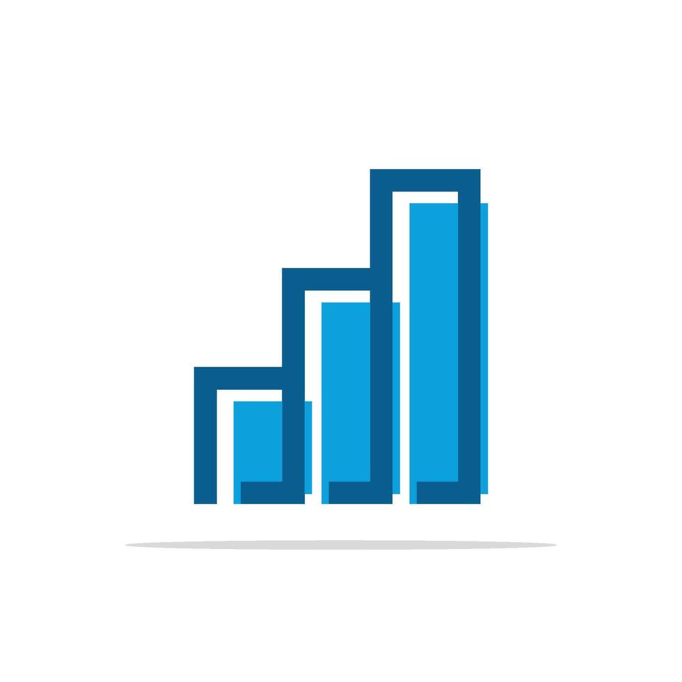 Blue Finance Stock Exchange Statistic Logo Template Illustration Design. EPS 10. vector