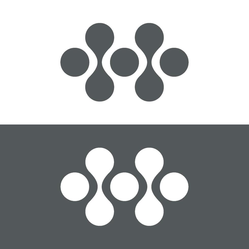 Grey Molecule Quantum Dots Logo Template Illustration Design. EPS 10. vector