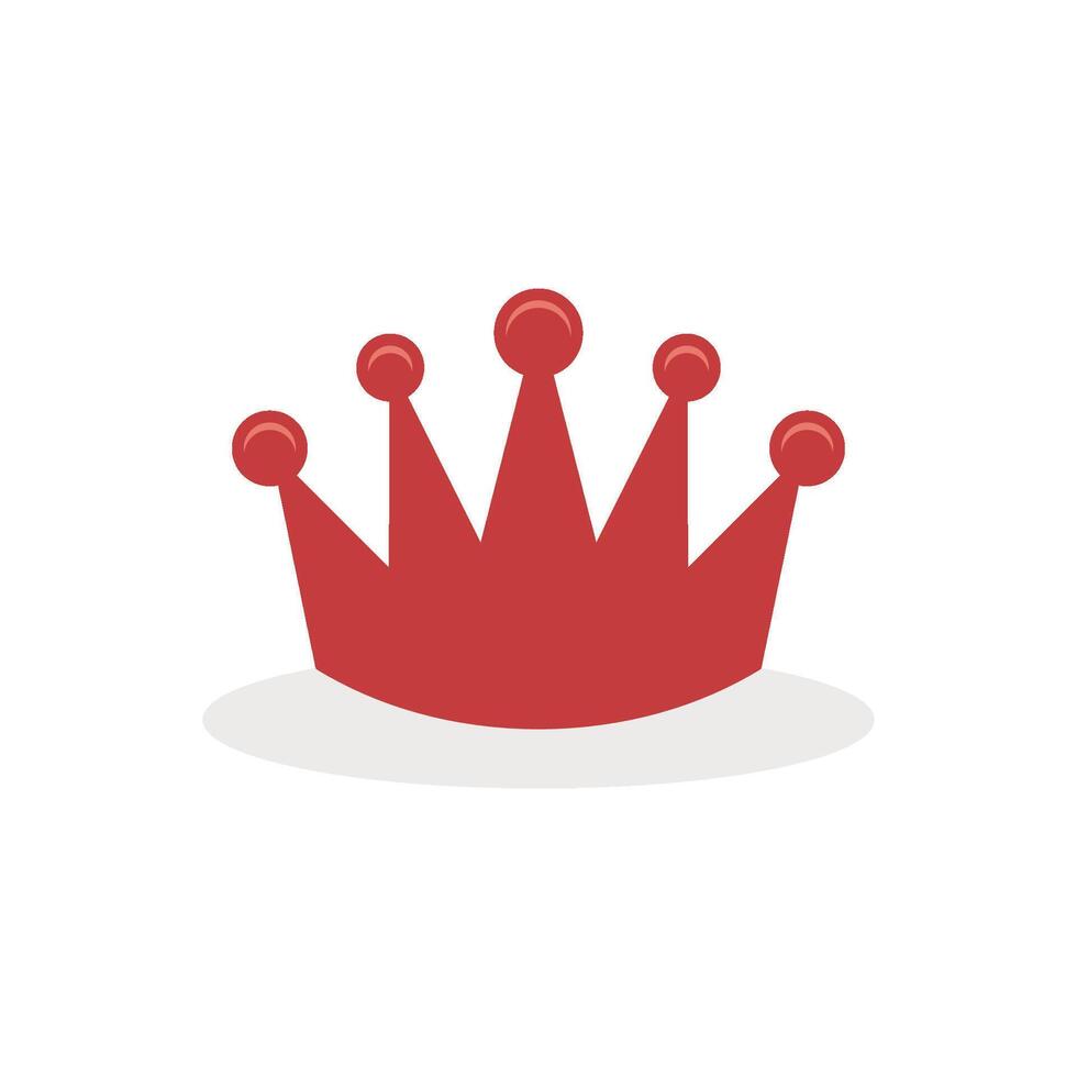 Simple Red Crown Logo Template Illustration Design. EPS 10. vector