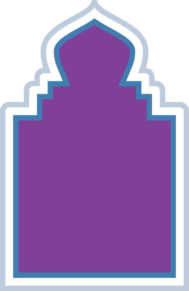 Ornate Purple Window Graphic vector