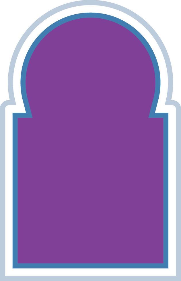 Stylized Mosque Graphic in Purple vector