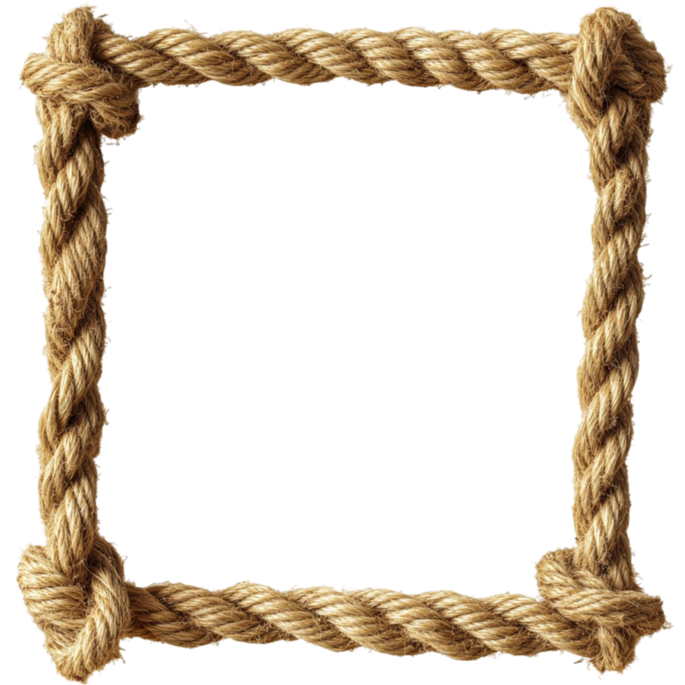 Braided Rope Frame on Transparent Background png