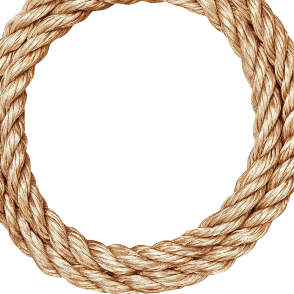 Rope Circle on Transparent Background. png