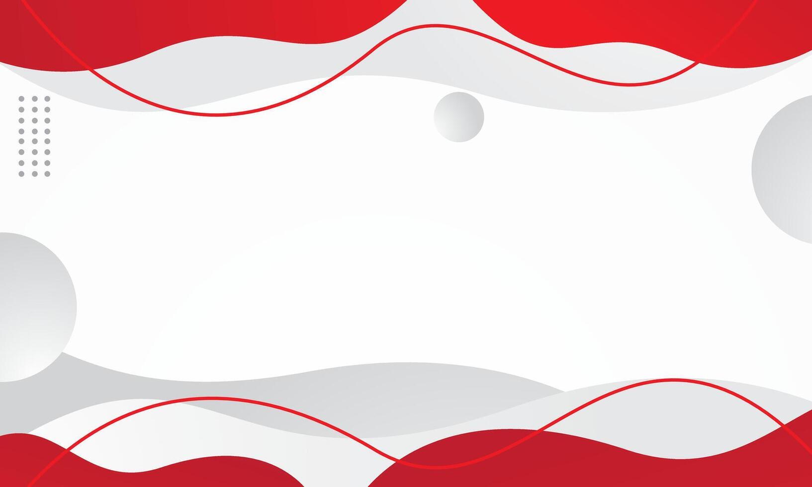Modern wave abstract red white background vector