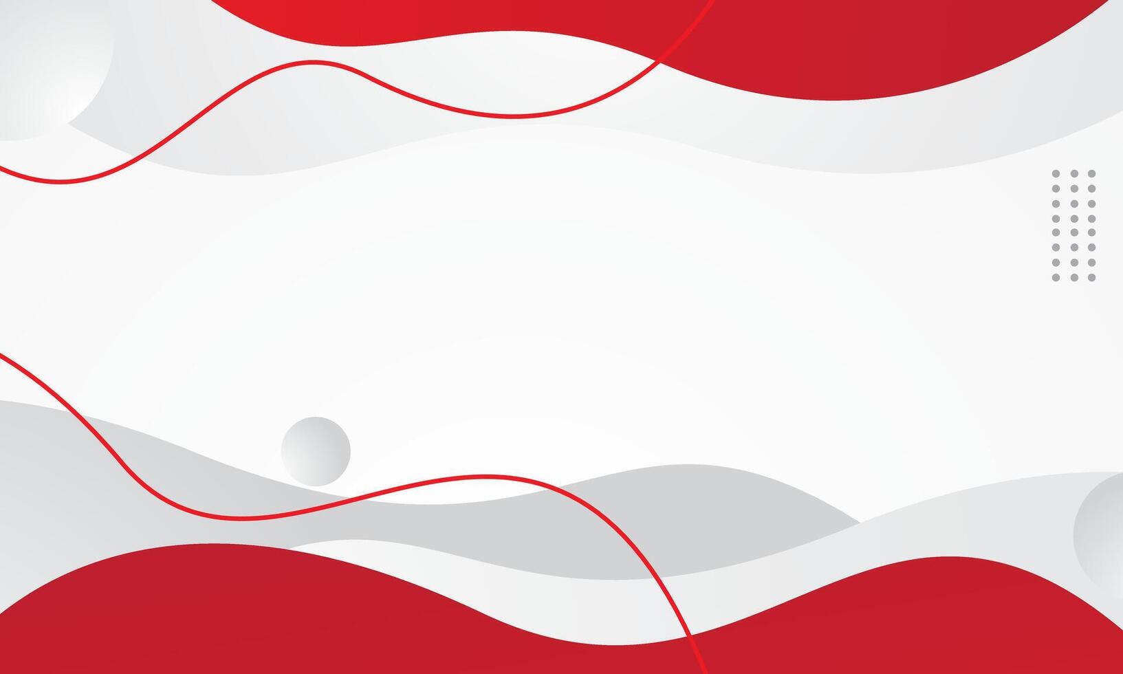 Abstract red and white wave background vector