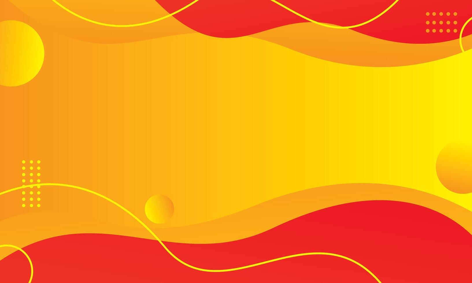 Abstract red and orange wave background template vector
