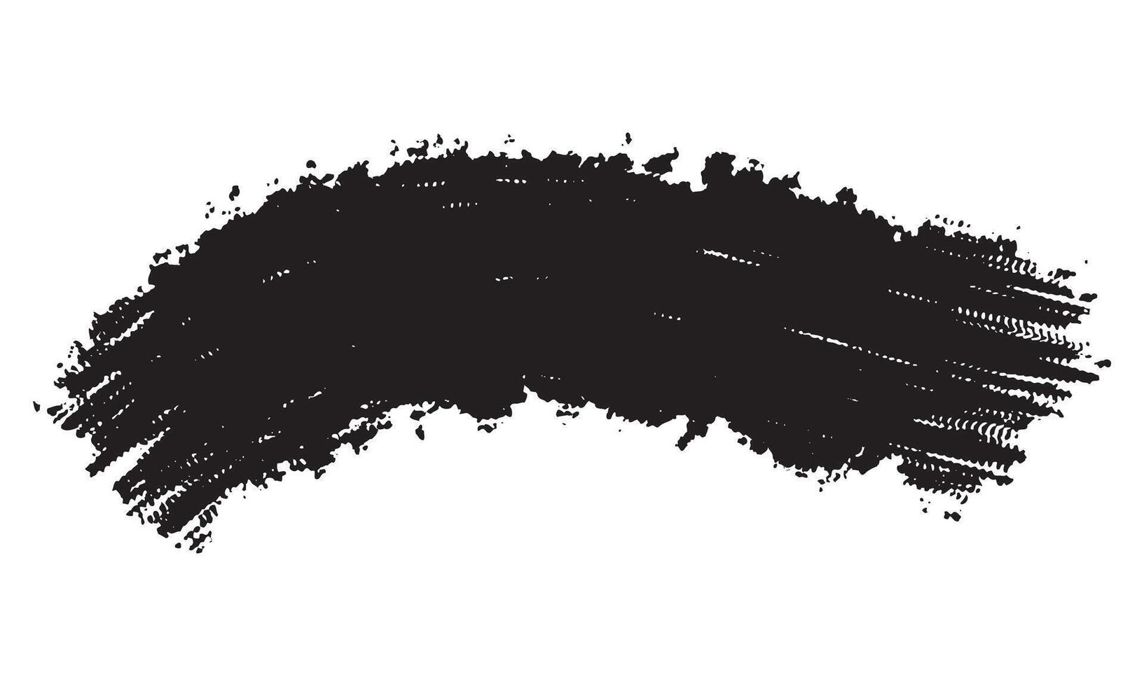 Grunge ink brush strokes freehand black brushes vector