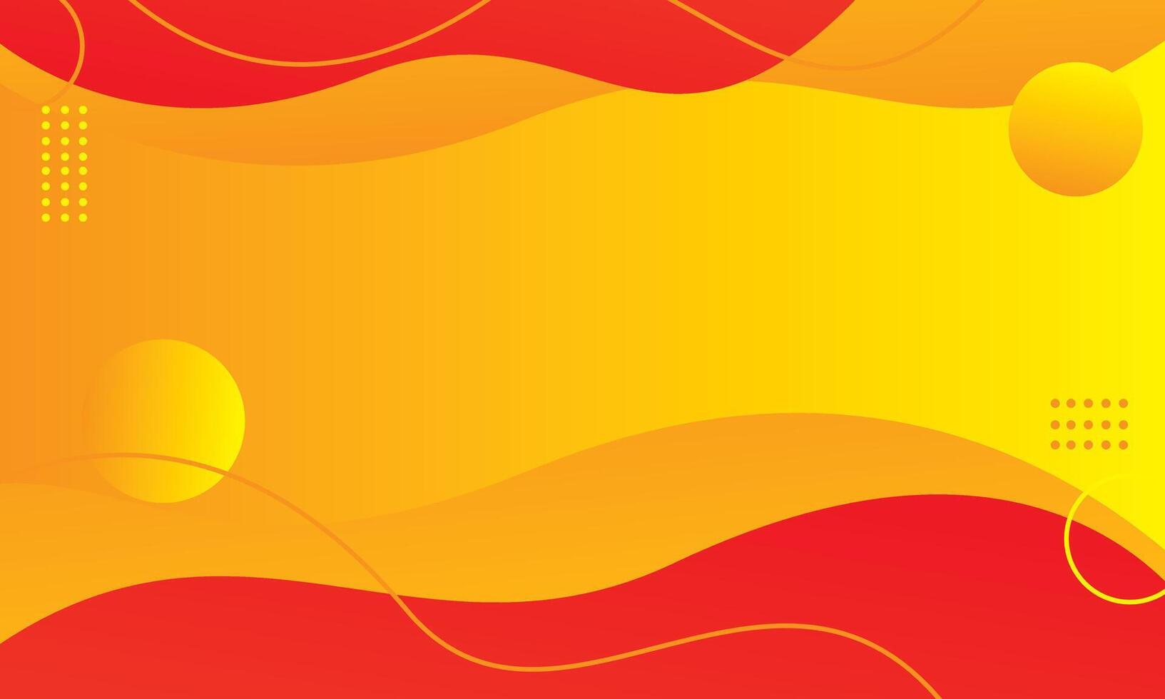 Modern wave abstract red orange background vector