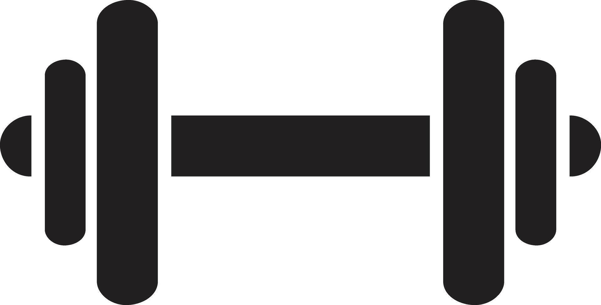 Simple Black Dumbbell Icon for Fitness Stock Photo This is a clean, solid black icon of a dumbbell. vector