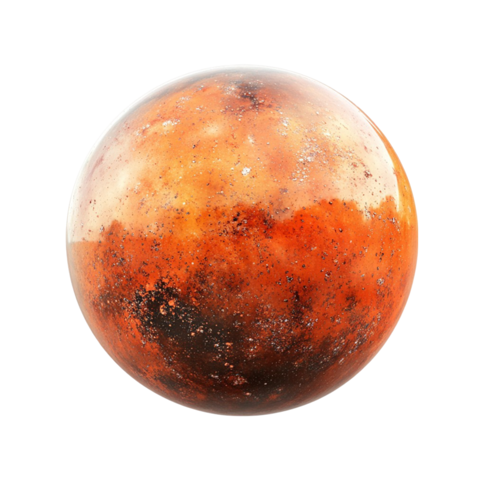 Astronomical Planet Mars on Transparent Background png