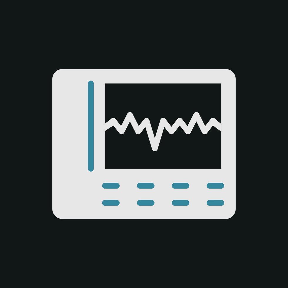 ECG machine icon a sleek and modern design capturing the precision of heart rate monitoring, ideal for healthcare-related projects vector
