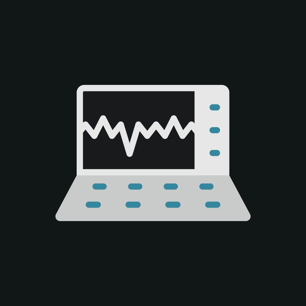ECG machine icon a clean and modern icon, perfect for health industry apps or websites that feature electrocardiogram equipment vector