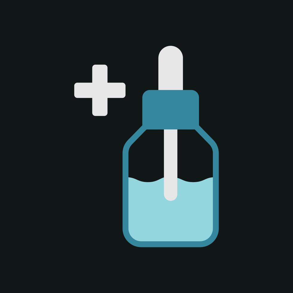 Dropping bottle icon, emphasizing motion and the spilling of liquid in a minimalist and modern style vector