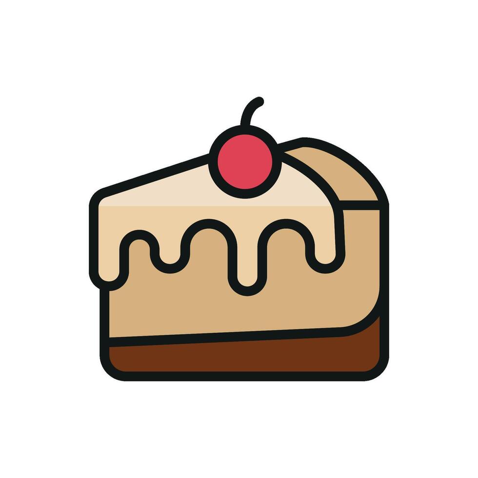 Cheesecake food icon a beautiful capturing the soft and creamy texture of cheesecake for any culinary project vector