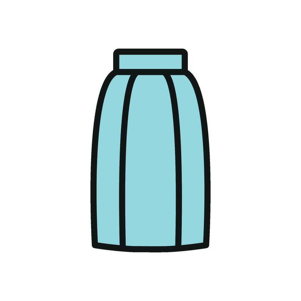 Skirt clothing icon a timeless design capturing the grace of skirts in various cuts, from A-line to pencil, suitable for various fashion-related projects vector