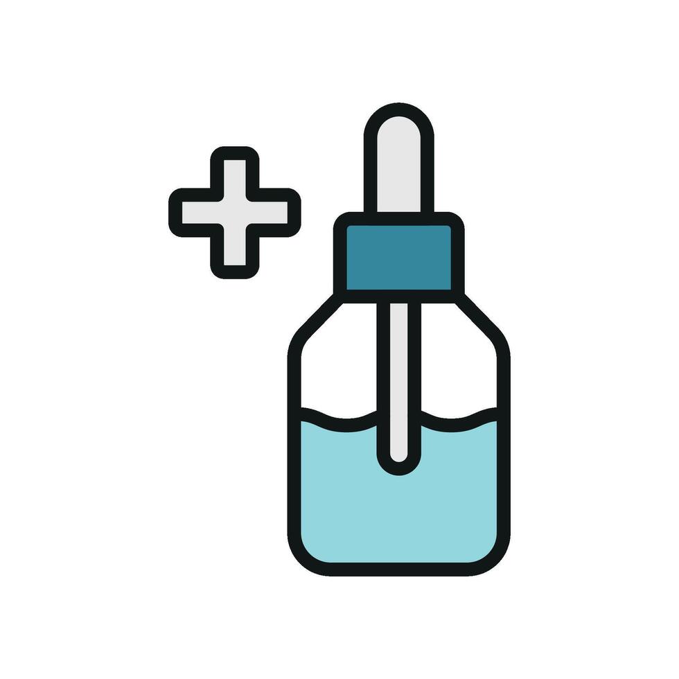 Dropping bottle icon, emphasizing a clean drop, ideal for minimalist style websites or mobile applications vector