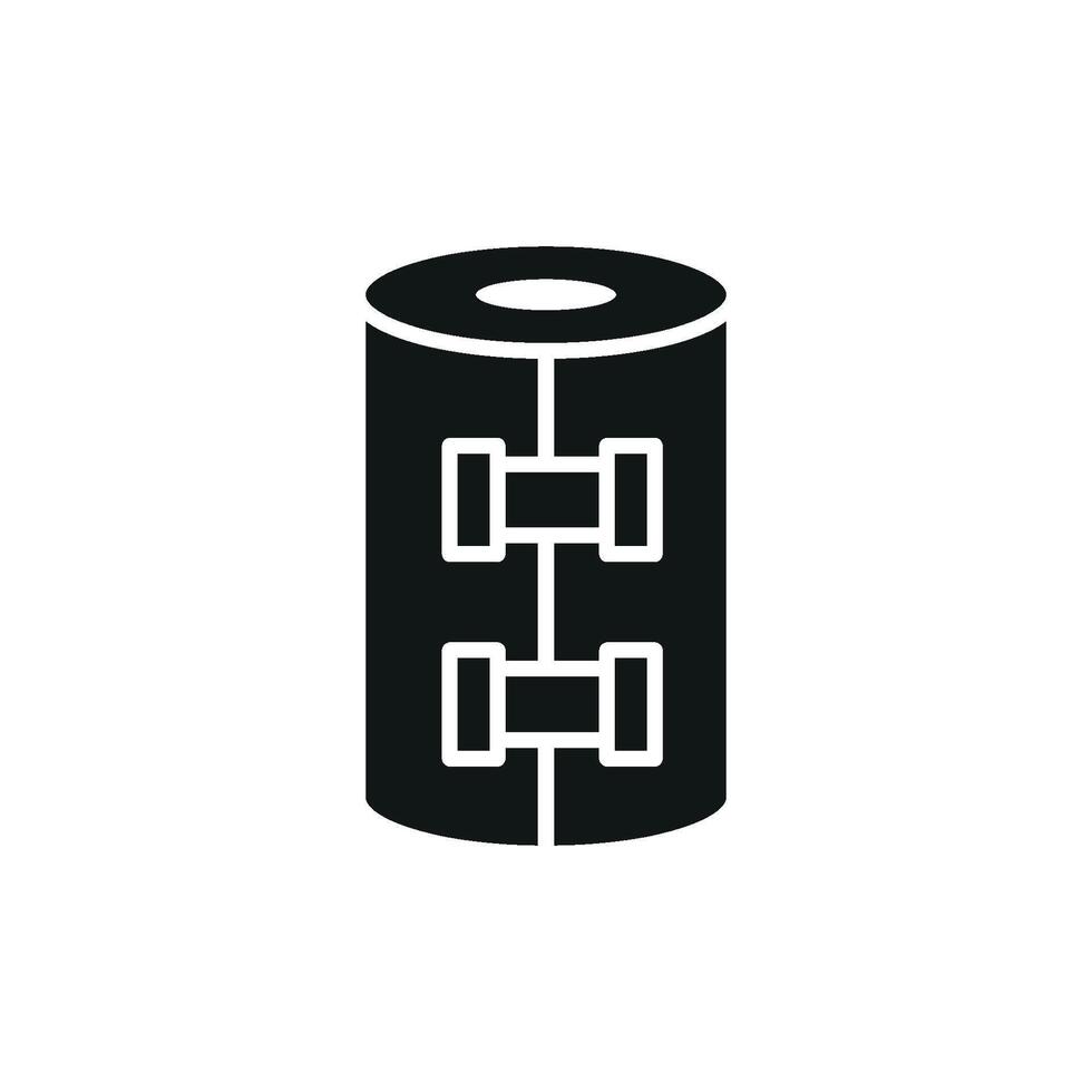 Compression bandage icon with a clean and minimalistic style, perfect for medical and first aid graphics vector